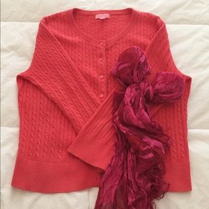 Lily Pulitzer light orange cotton cardigan
